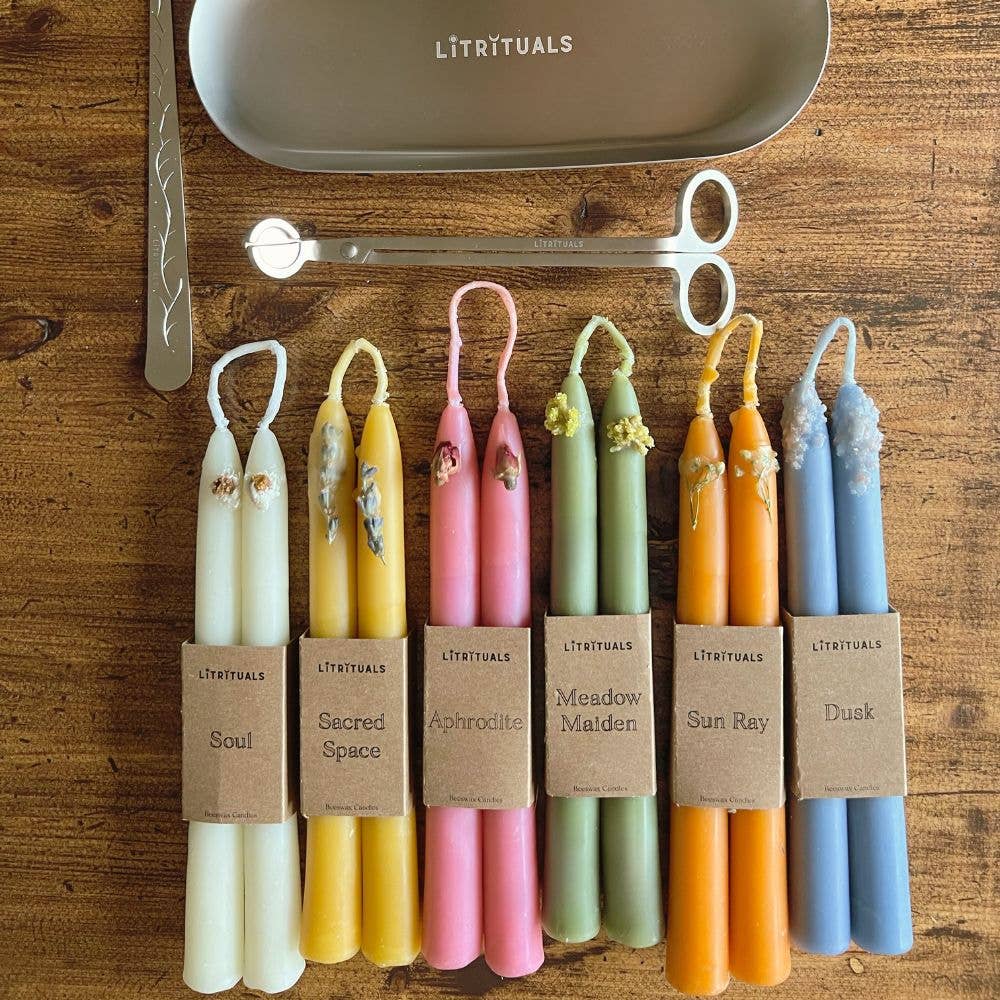 'Sacred Space' Beeswax Taper Candle