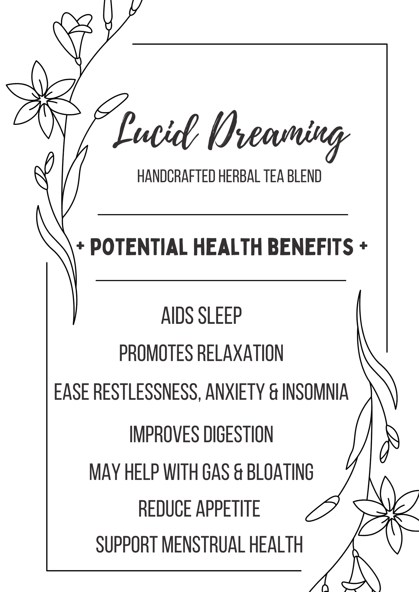LUCID DREAMING Handcrafted Herbal Tea Blend