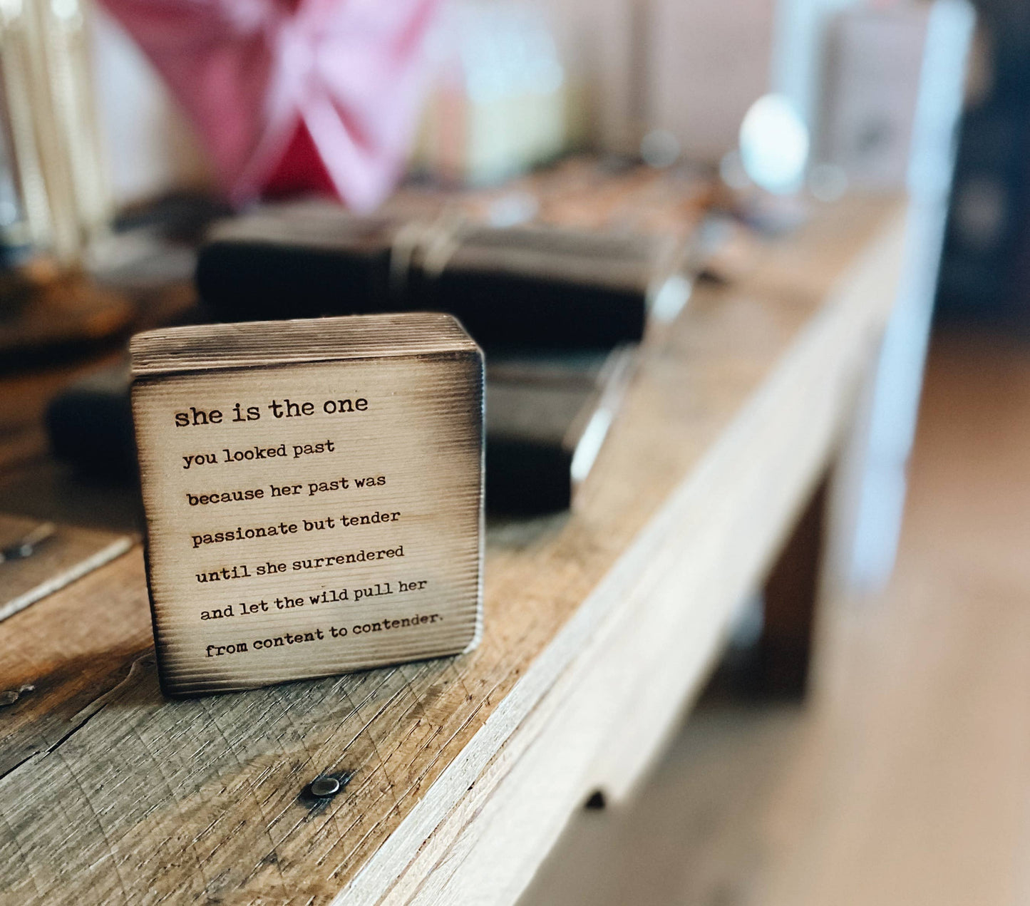 Reclaimed Remarks // Engraved Wood // Poetry Sign // Quotes