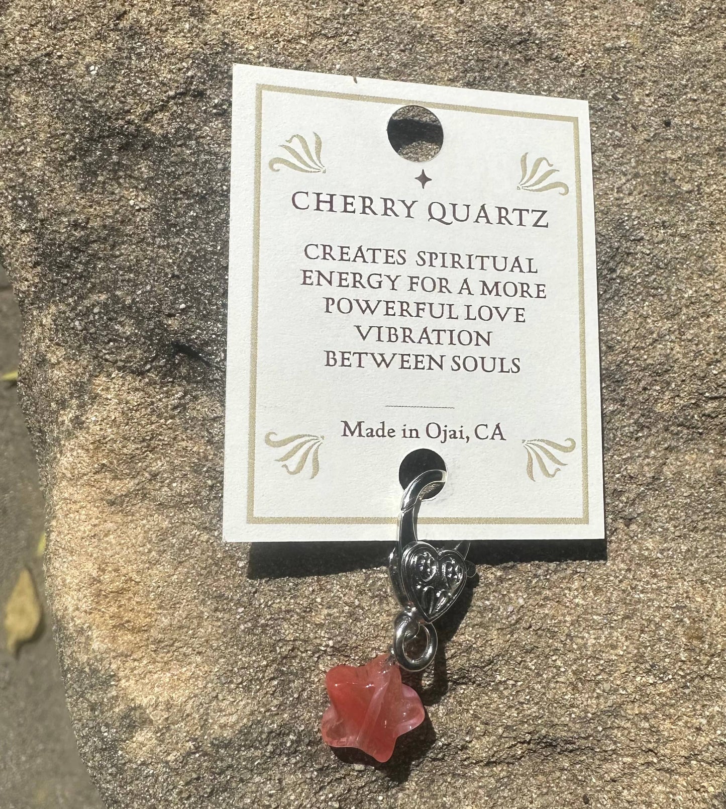 Cherry Quartz Star Pendant