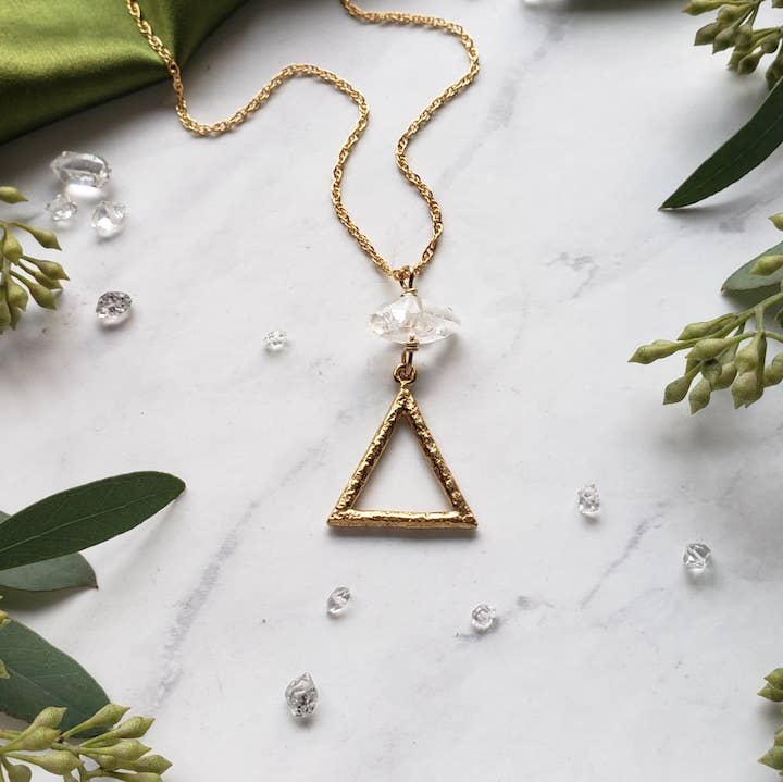Gold Alchemy Element Necklaces Fire, Water, Air, Earth