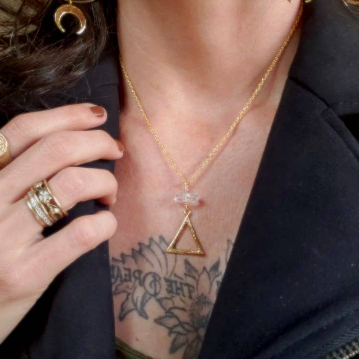 Gold Alchemy Element Necklaces Fire, Water, Air, Earth