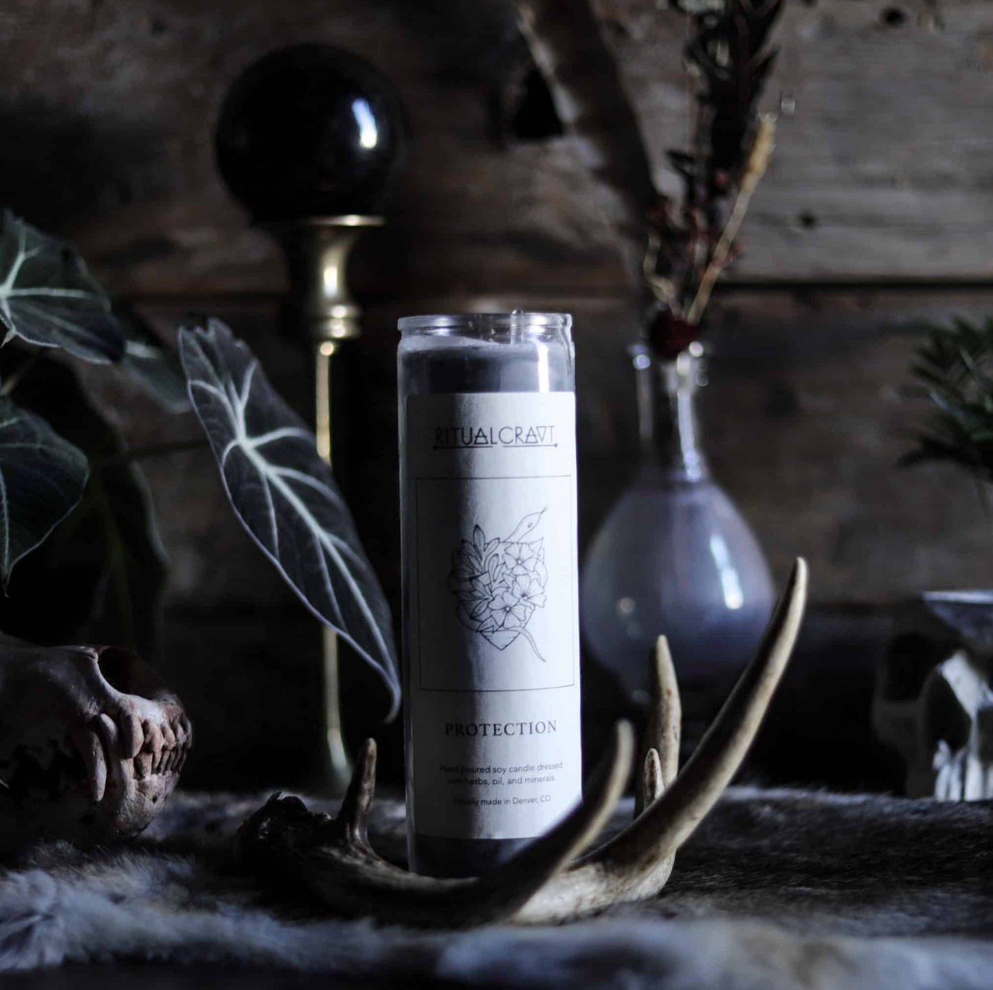 Protection. Dressed Candle.