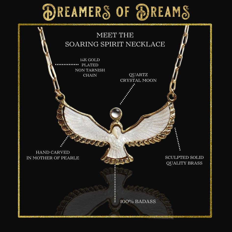 Carved Shell Bird Necklace | Eagle Hawk Dove | Spiritual