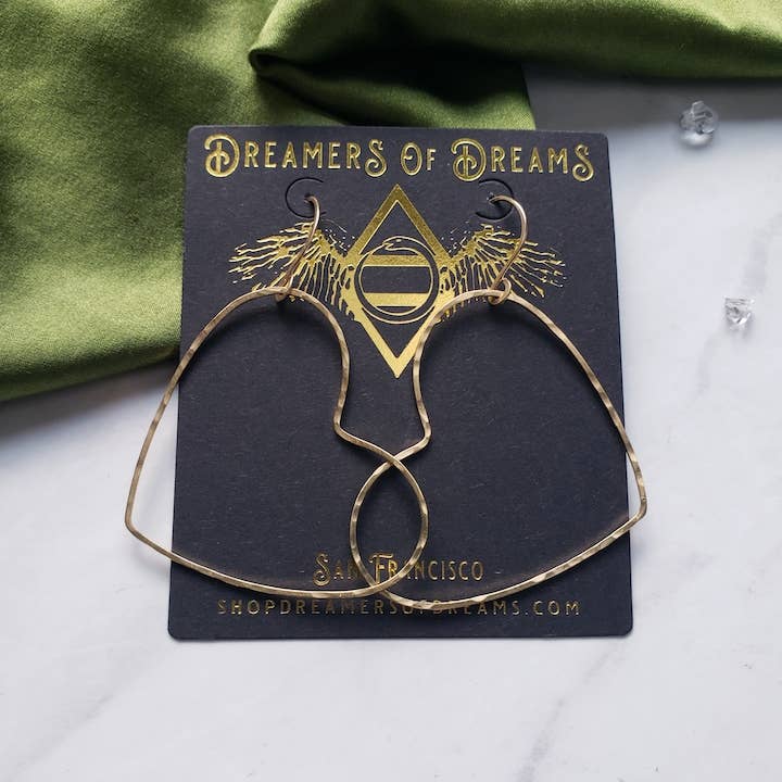 Big Gold Heart Earrings