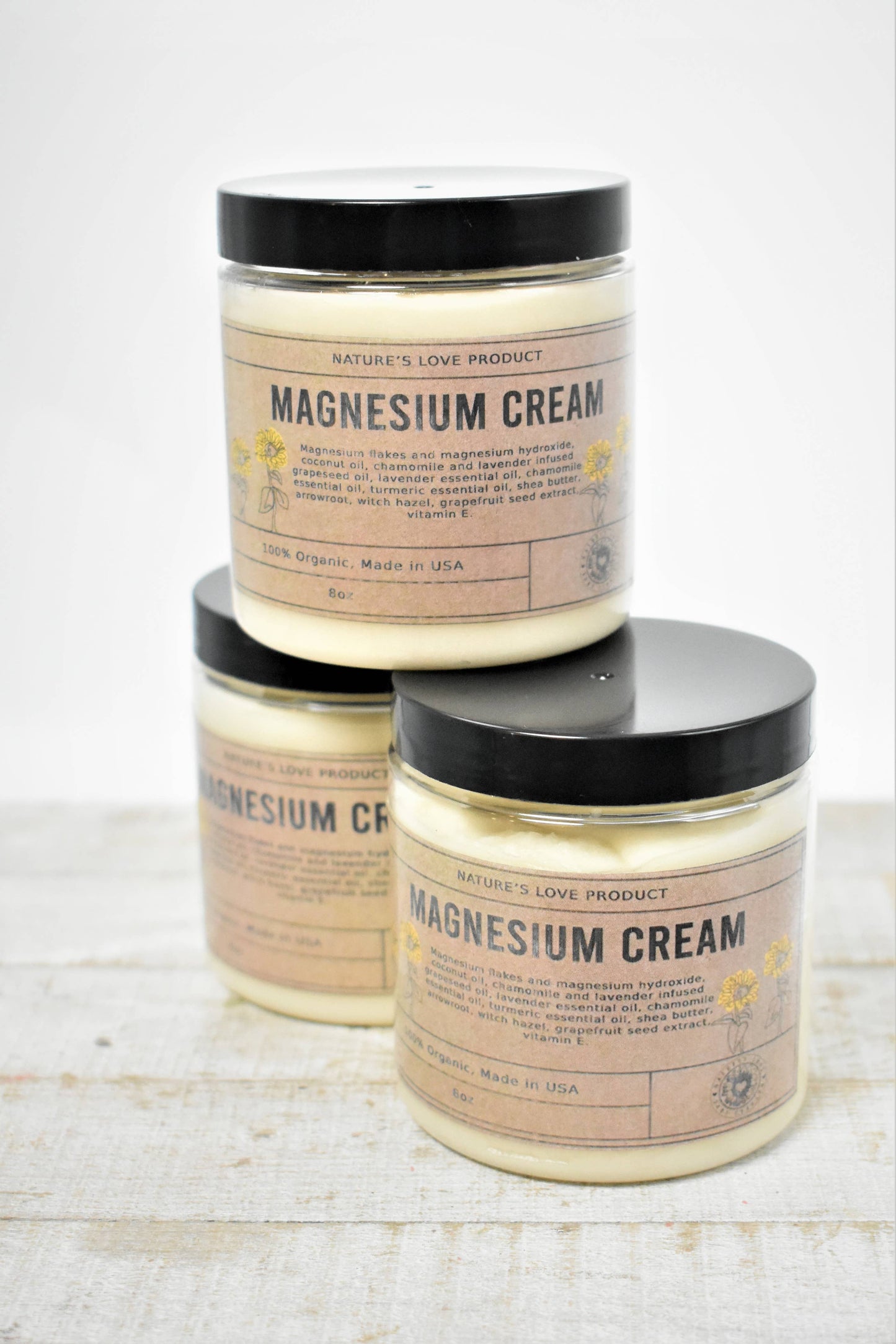 Magnesium Cream - Glass Packaging