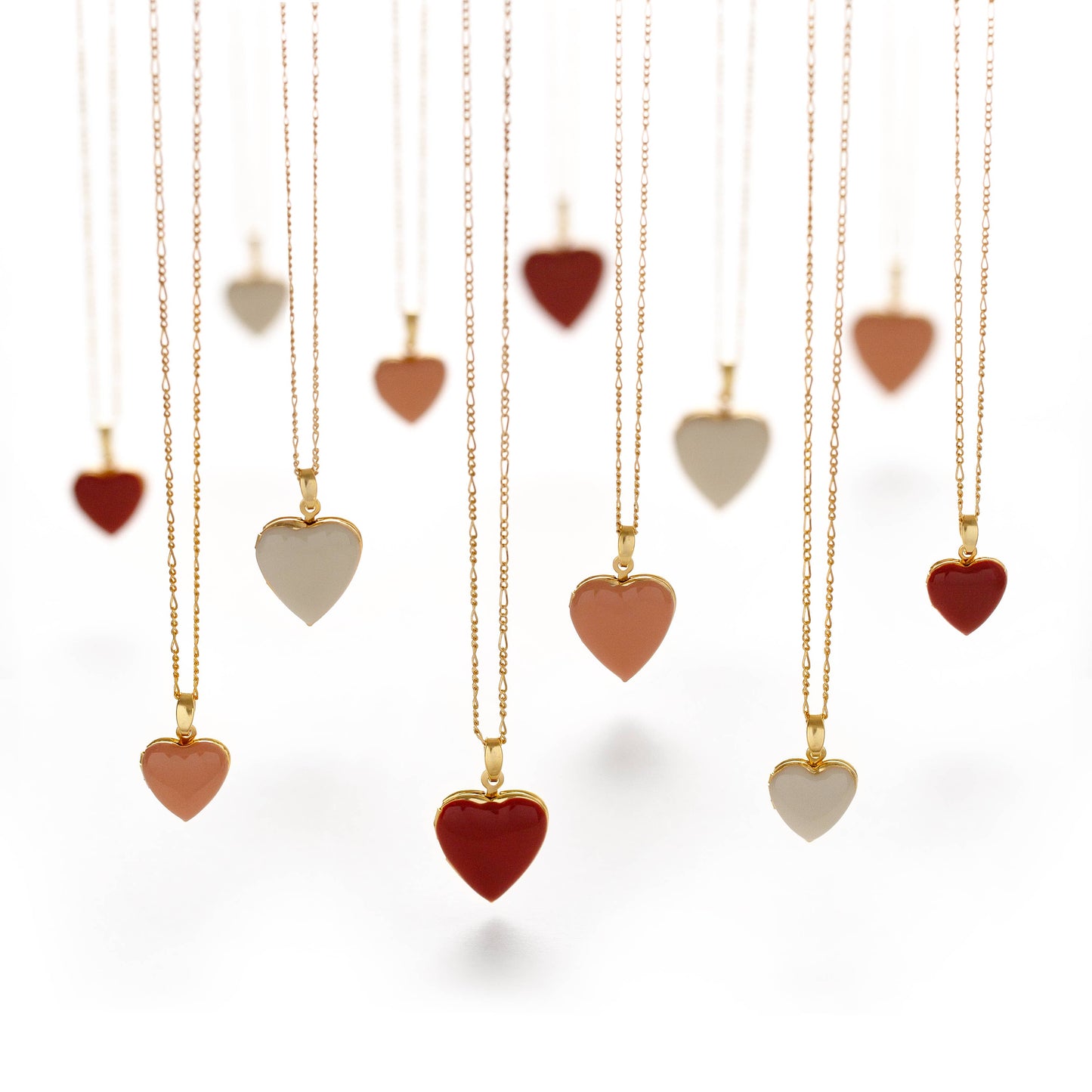 Large Enamel Heart Locket