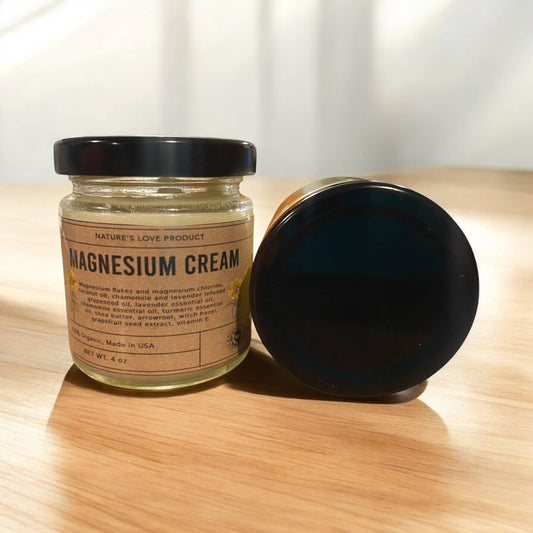 Magnesium Cream 4oz -Glass Packaging 