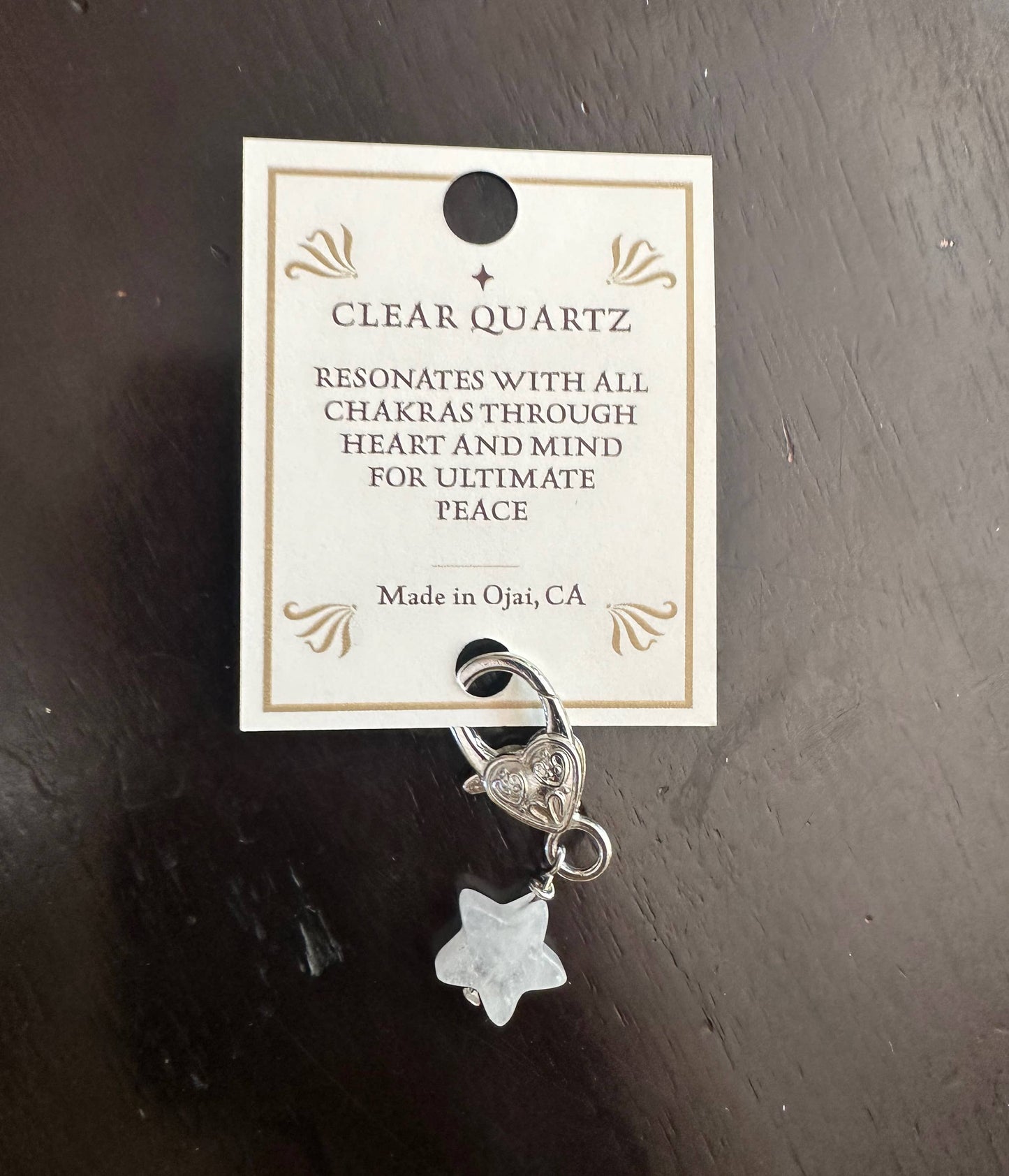 Clear Quartz Peace Pendant