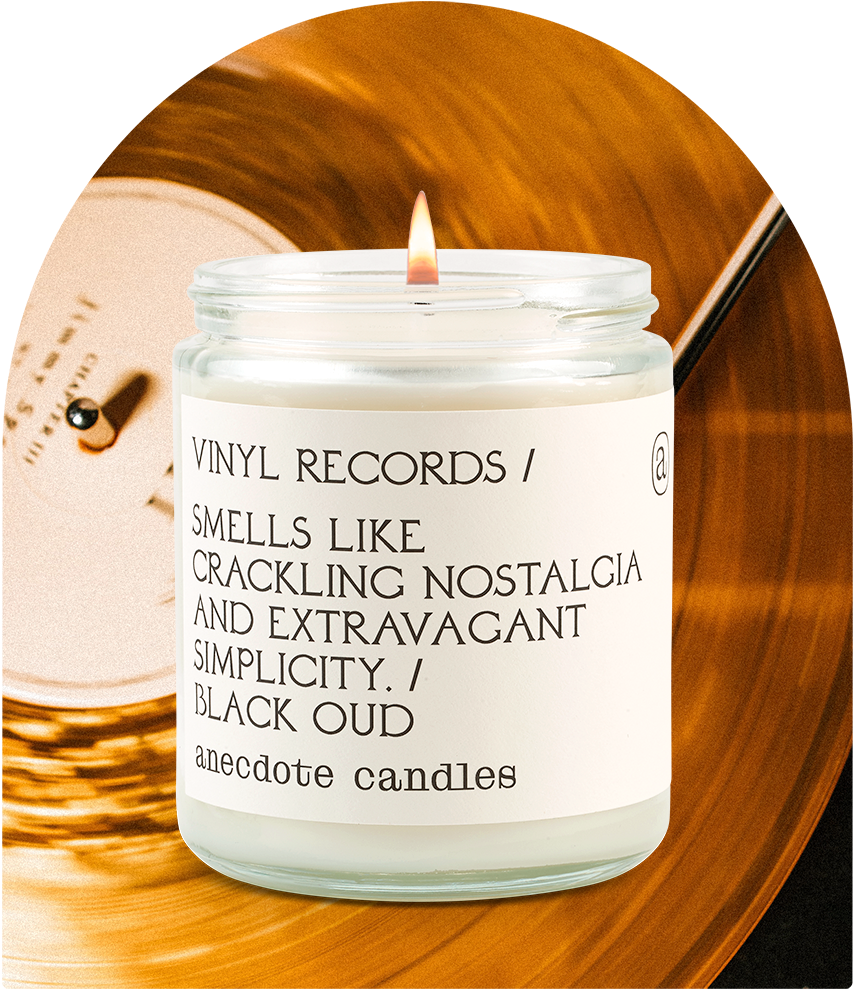Vinyl Records (Black Oud) Candle