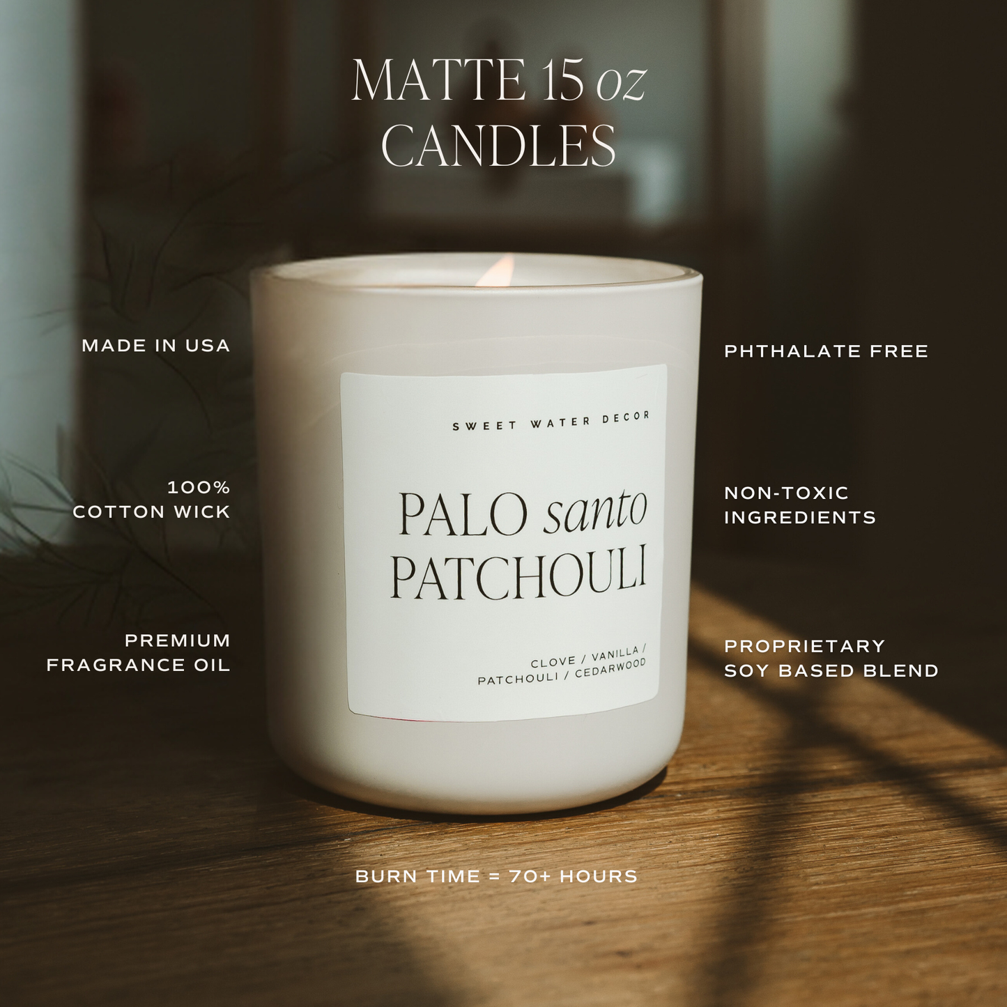 Island Air 15 oz Soy Candle, Matte Jar- Home Decor & Gifts