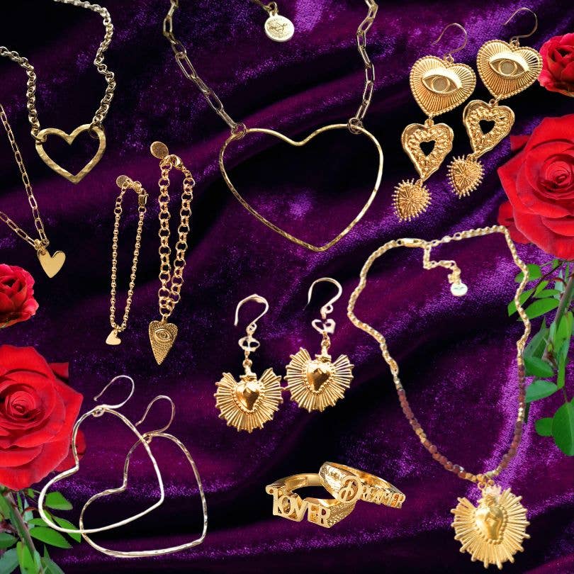 Big Gold Heart Earrings