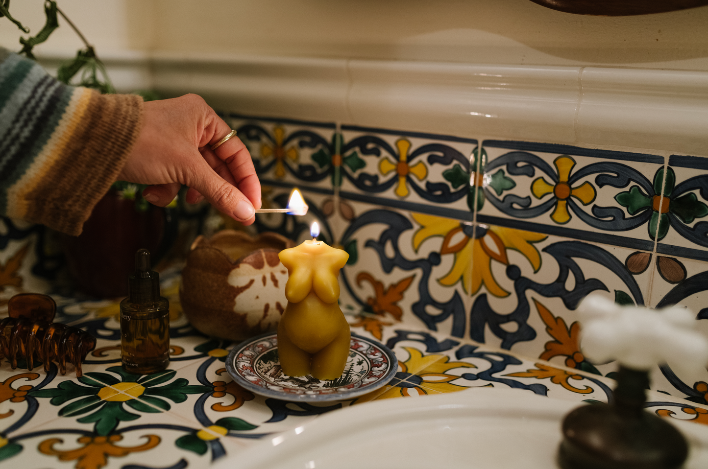 Fertile Mama Beeswax Candle