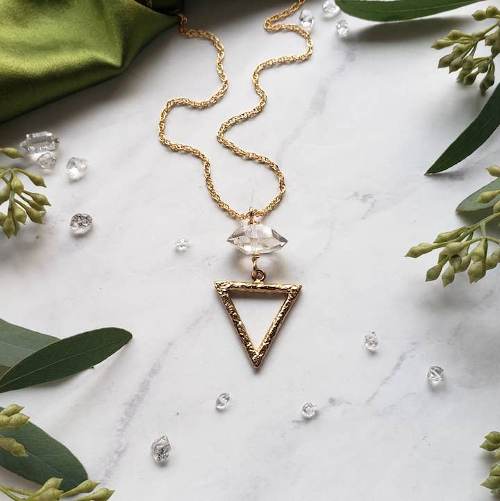 Gold Alchemy Element Necklaces Fire, Water, Air, Earth