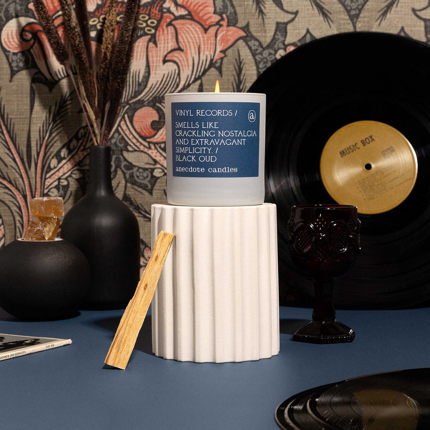 Vinyl Records (Black Oud) Candle
