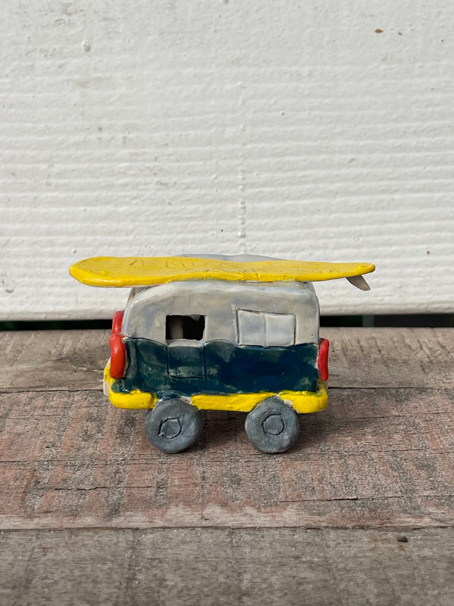 Ceramic Beach Van w/ Surfboard