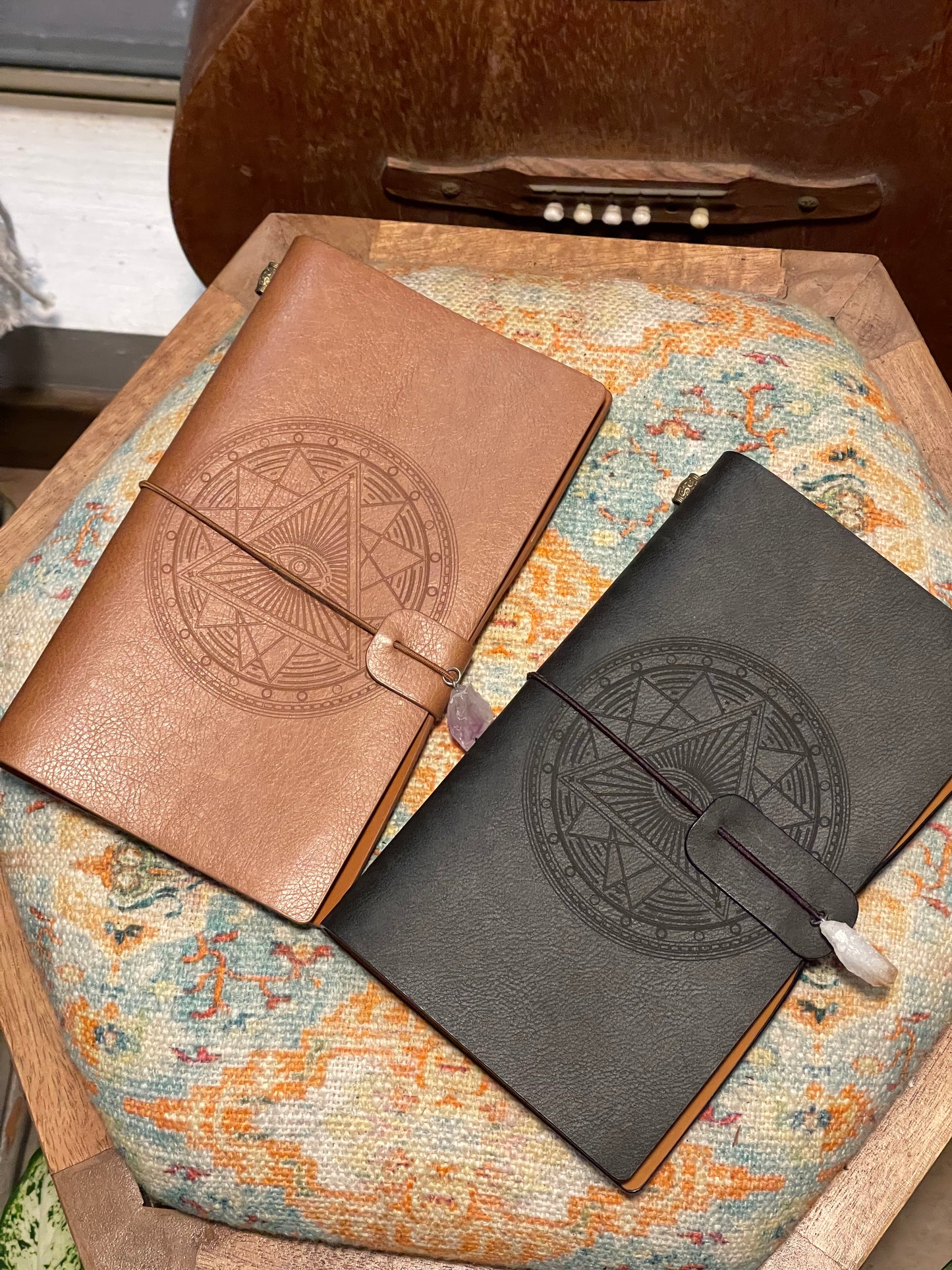 Third Eye Leather Crystal Journal