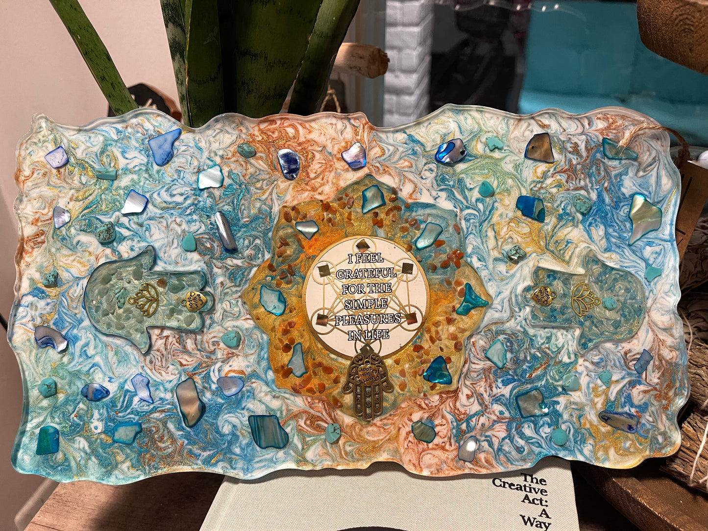 I Feel Grateful Resin Tray