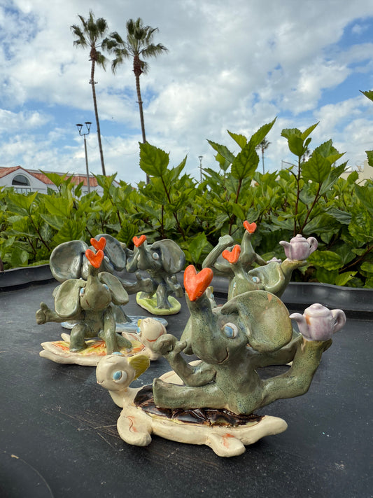 Elephant on Surfboard Masa Ceramics