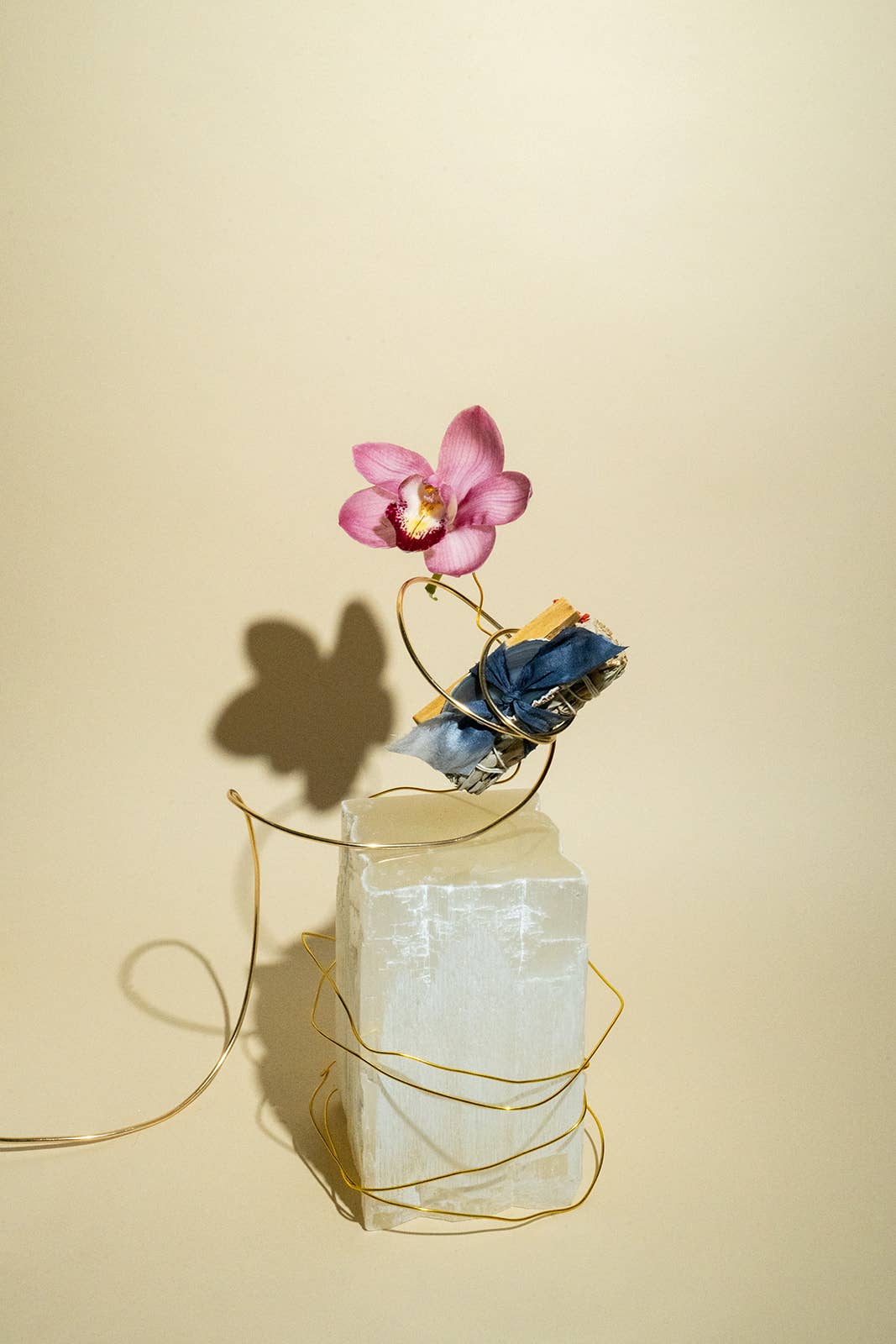 Healing Floral Sage - Ethical White Sage + Agate Crystal