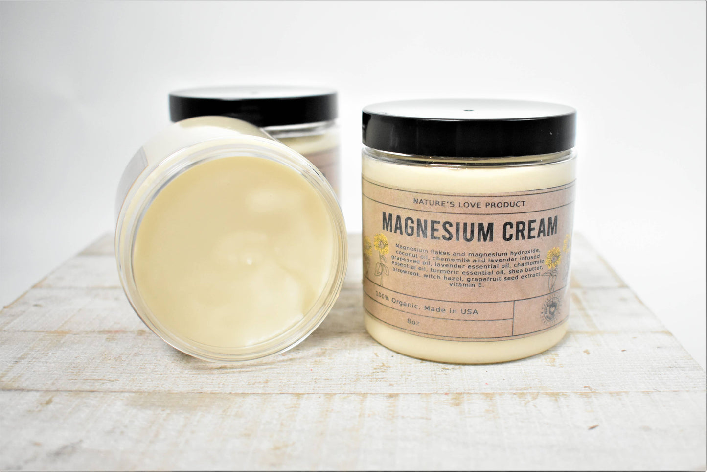 Magnesium Cream - Glass Packaging