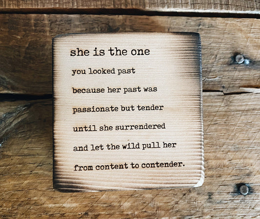 Reclaimed Remarks // Engraved Wood // Poetry Sign // Quotes