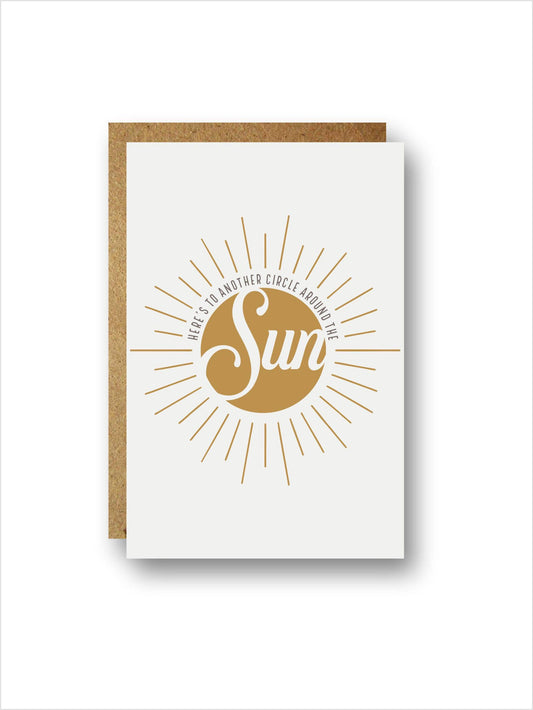 "Circle Around the Sun" Birthday Card II Boho Greeting Card